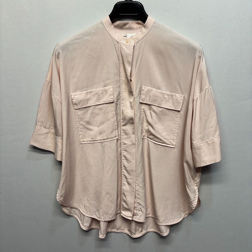COS Women Oversized Blouse Top Button Shirt XS X-Small Light Pink D094 -27
